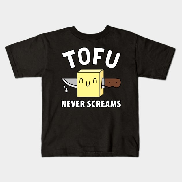 Tofu never screams Kids T-Shirt by Broccoliparadise